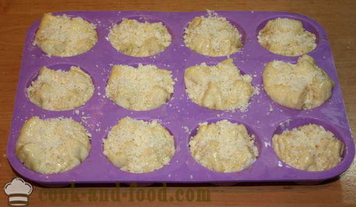 Puffmaffiny - sluoksniuotos pyragaičiai, kaip padaryti bandeles iš sluoksniuotos tešlos barmy, žingsnis po žingsnio receptas nuotraukomis