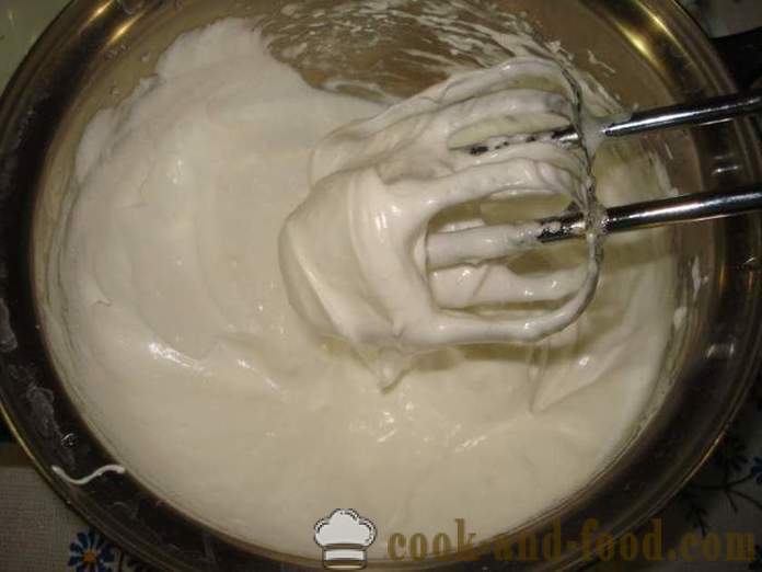 Saldūs desertas meringue su grietinėlės - kaip virėjas iš meringue desertas namuose, žingsnis po žingsnio receptas nuotraukomis