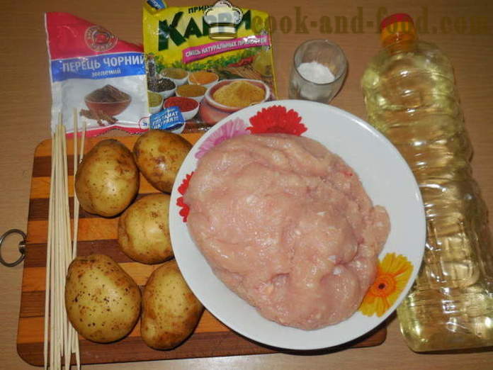 Bulvės su malta mėsa kepta orkaitėje vėrinukai - kaip kepti bulves su malta mėsa orkaitėje, su po žingsnio receptas nuotraukomis žingsnio