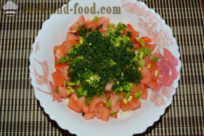 Salotos su Kinijos kopūstai, pomidorai ir paprikos - kaip parengti kinų kopūstų salotos, žingsnį po žingsnio receptas nuotraukomis