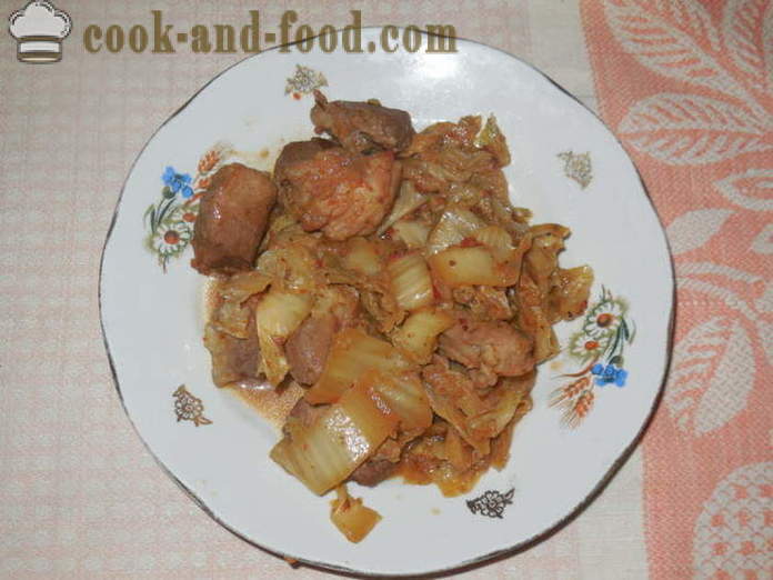 Kiauliena su Kimchi Korėjos - Kimchi kaip mailius su mėsa, žingsnis po žingsnio receptas nuotraukomis