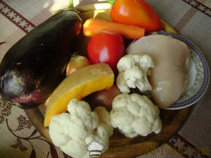 Vištienos filė su daržovėmis orkaitėje - kaip virėjas vištienos su daržovėmis, žingsnis po žingsnio receptas nuotraukomis
