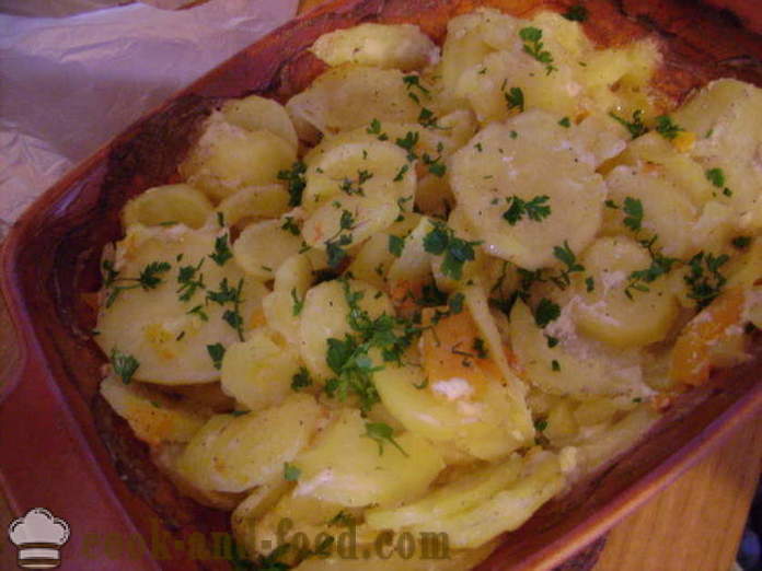 Keptos bulvės su moliūgų ir grietinėlės - kaip virėjas bulvės su moliūgų orkaitėje, su po žingsnio receptas nuotraukomis žingsnio