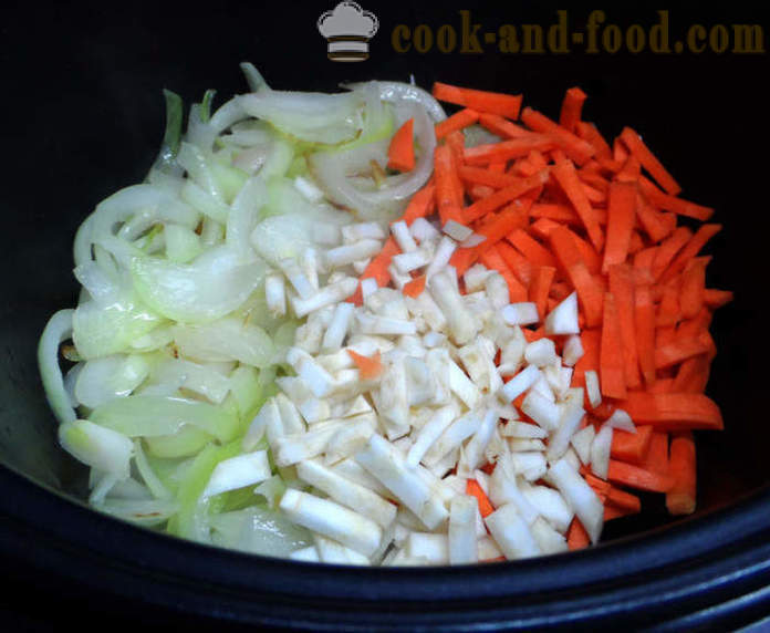 Rizotas su daržovėmis multivarka šaldytos ir džiovintos - kaip virėjas rizoto į multivarka namuose, žingsnis po žingsnio receptas nuotraukomis