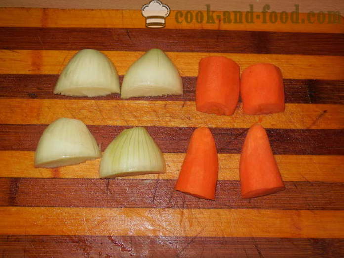 Dietiniai sriuba sultinys kalakutiena su daržovėmis - kaip virėjas skanus kalakutienos sriuba, žingsnis po žingsnio receptas nuotraukomis