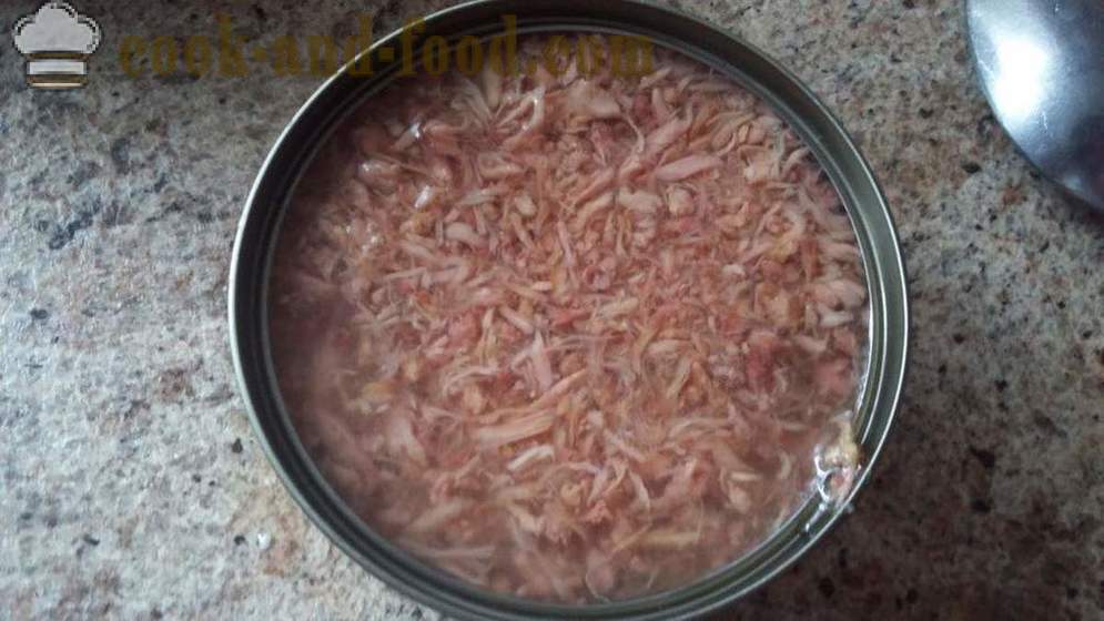Salotos tunu su kiaušiniu ir bulvių - kaip paruošti tuno salotos konservuotų, žingsnis po žingsnio receptas nuotraukomis