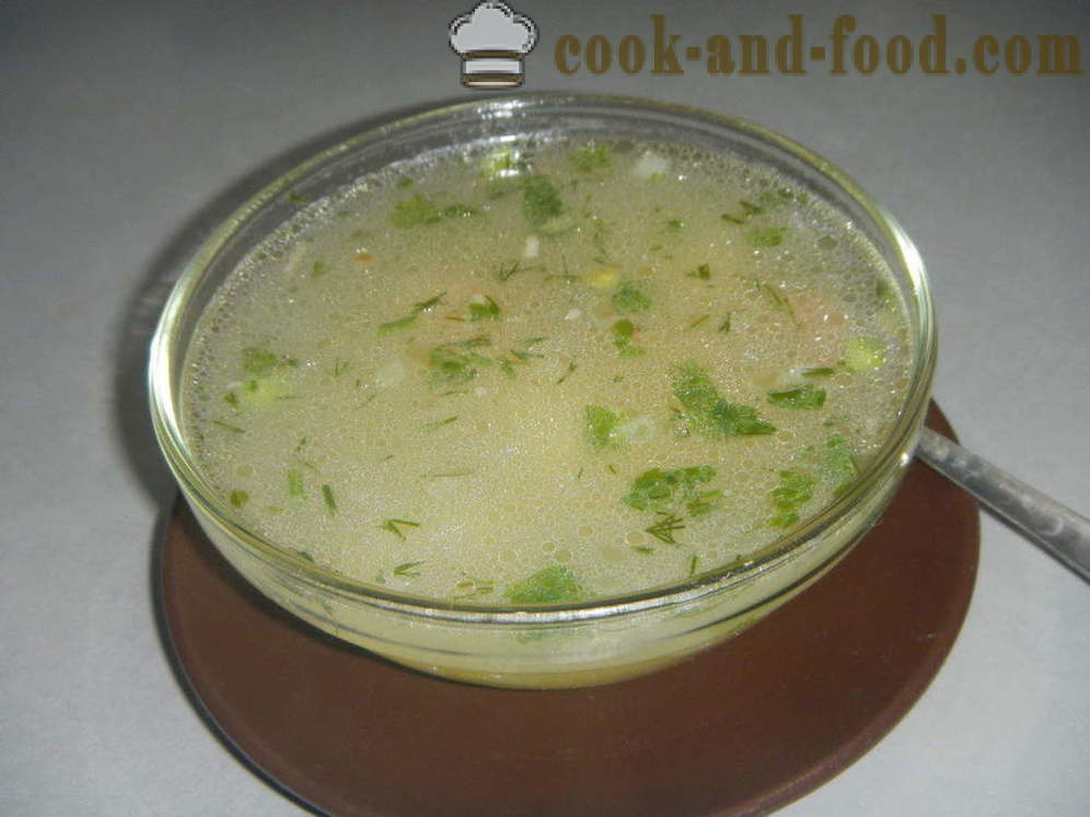 Vištienos sriuba su žirneliais - kaip virėjas sriuba su žirneliais sušaldyti arba šviežių, su po žingsnio receptas nuotraukomis žingsnio