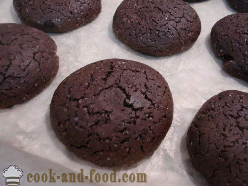 Namų sokoladinius sausainius su kakava greitai ir paprastai - kaip virėjas šokolado chip cookies namuose, žingsnis po žingsnio receptas nuotraukomis