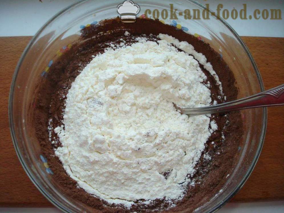 Namų sokoladinius sausainius su kakava greitai ir paprastai - kaip virėjas šokolado chip cookies namuose, žingsnis po žingsnio receptas nuotraukomis