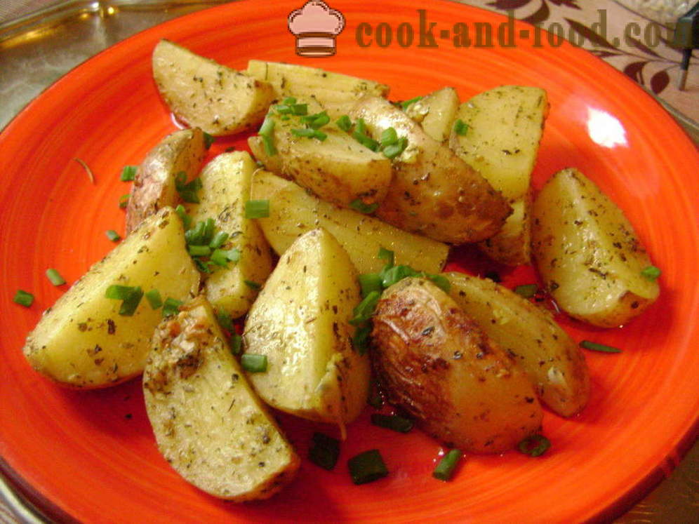Bulvės keptos su pluta - kaip Bulvė riekeles orkaitėje, su po žingsnio receptas nuotraukomis žingsnio