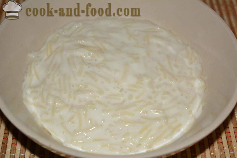 Pieno vermišeliai dėl vaikų - Kaip užvirinti pieno makaronai keptuvėje, žingsnis po žingsnio receptas nuotraukomis