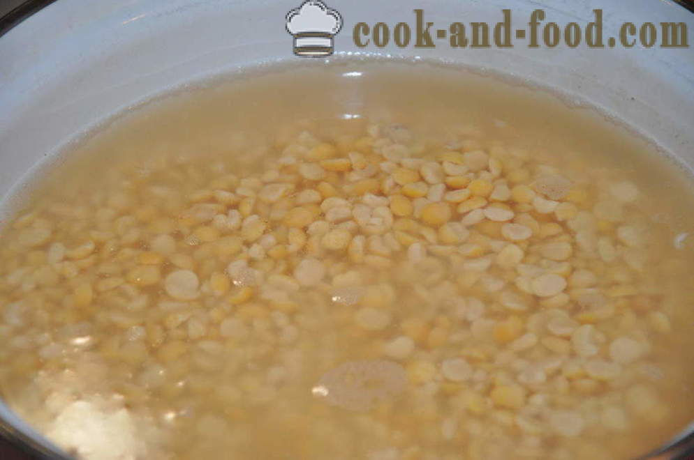 Skanus žirnių sriuba su svogūnais ir šonine - kaip virėjas skanus žirnių tyrę, žingsnis po žingsnio receptas nuotraukomis