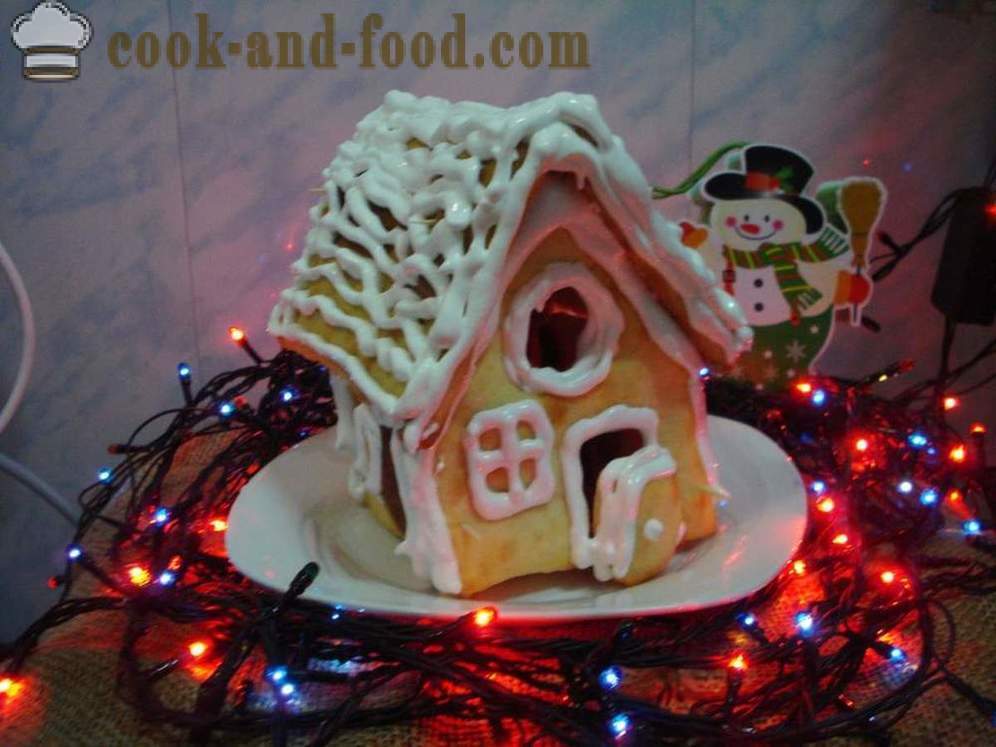Kalėdų Meduoliai su imbiero priedais namas su jūsų pačių rankose - Kaip Padaryti Gingerbread House namuose, dirbtuves su žingsnis po žingsnio nuotraukomis