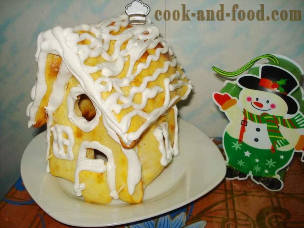 Kalėdų Meduoliai su imbiero priedais namas su jūsų pačių rankose - Kaip Padaryti Gingerbread House namuose, dirbtuves su žingsnis po žingsnio nuotraukomis