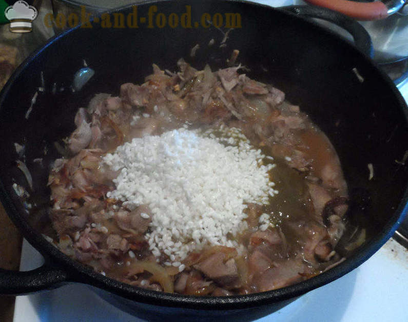 Charčio sriuba sriuba su ryžiais - kaip virėjas sriuba grub namuose, žingsnis po žingsnio receptas nuotraukomis