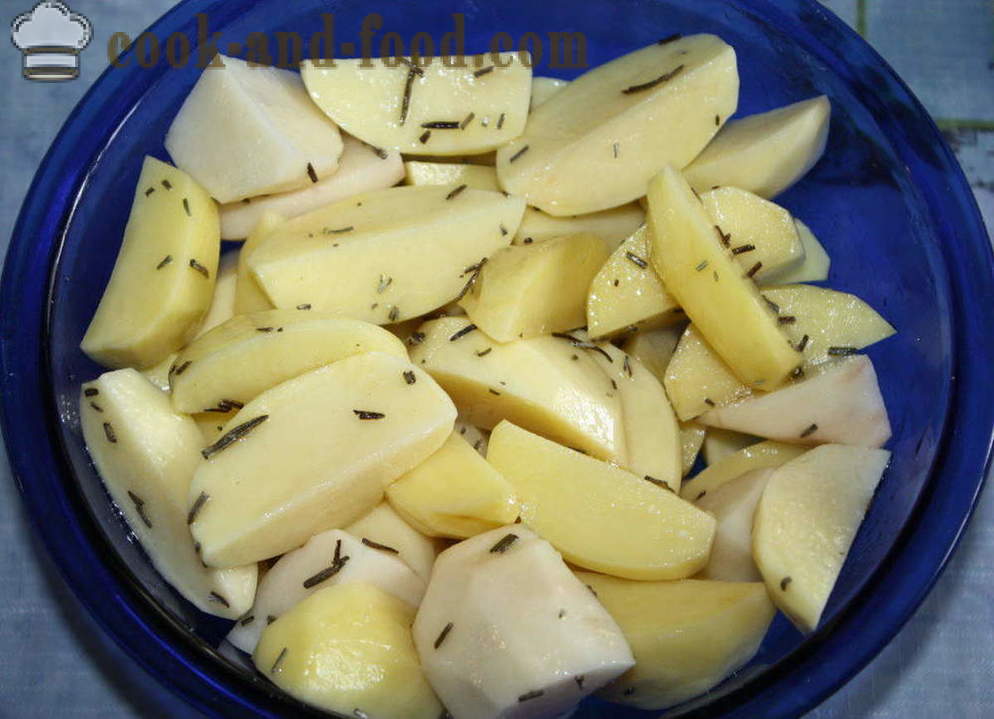 Šoninė, kepta orkaitėje su bulvėmis - Kaip iškepti skanų krūtininė orkaitėje, su po žingsnio receptas nuotraukomis žingsnio