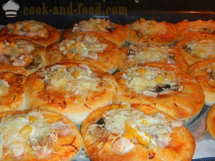 Mini picos su tešla į orkaitę - kaip padaryti mini-picą namuose, žingsnis po žingsnio receptas nuotraukomis
