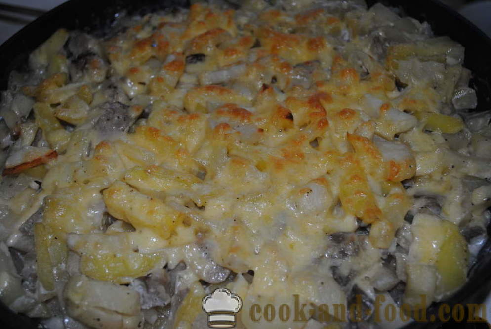 Keptos bulvės su sūriu ir grybais - abu skanūs Keptos bulvės orkaitėje su po žingsnio receptas nuotraukomis žingsnio