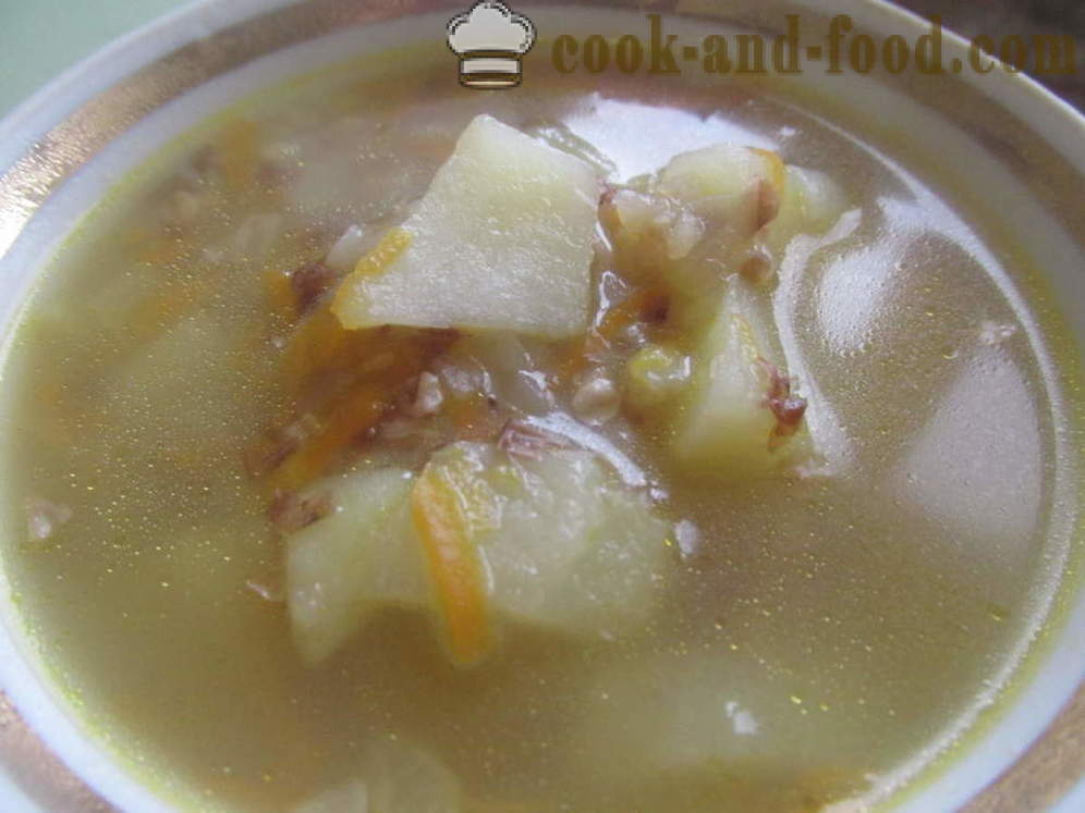 Grikių sriuba su vištienos sultinio - kaip virėjas grikių sriuba su vištienos sultinio, žingsnis po žingsnio receptas nuotraukomis