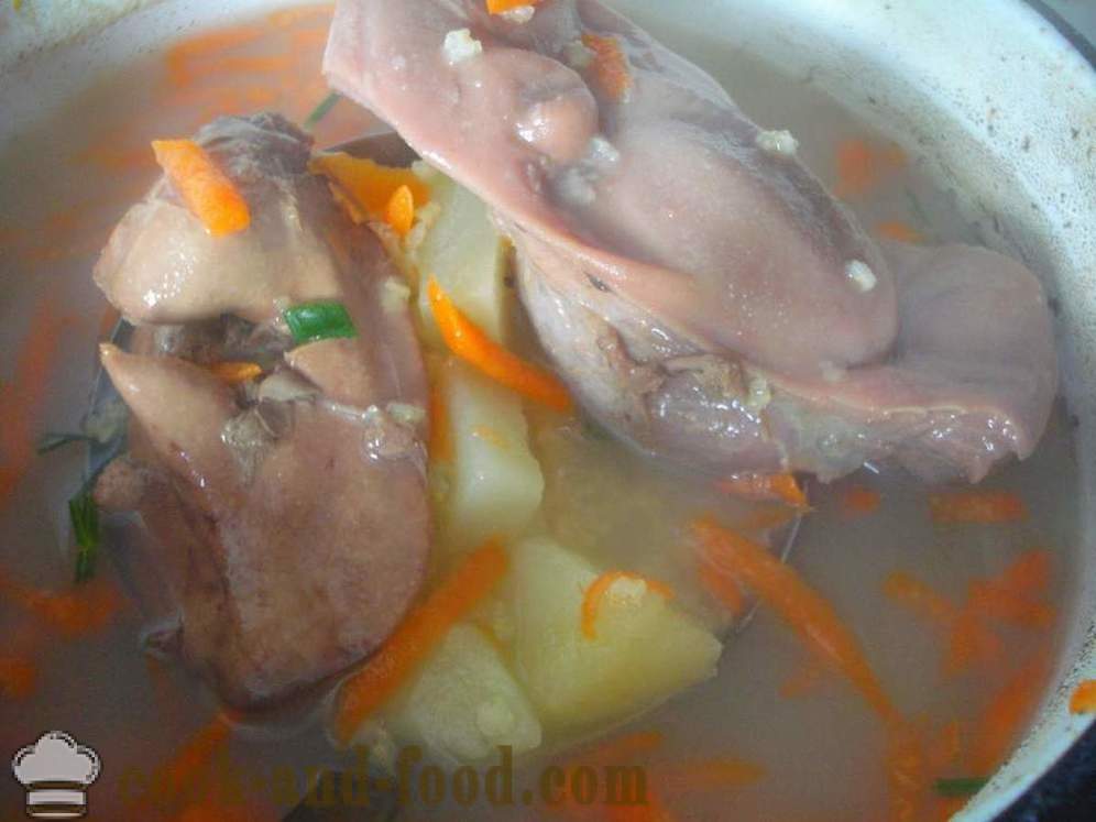 Sriuba sorų giblet - kaip virėjas sriuba su sorų, žingsnis po žingsnio receptas nuotraukomis