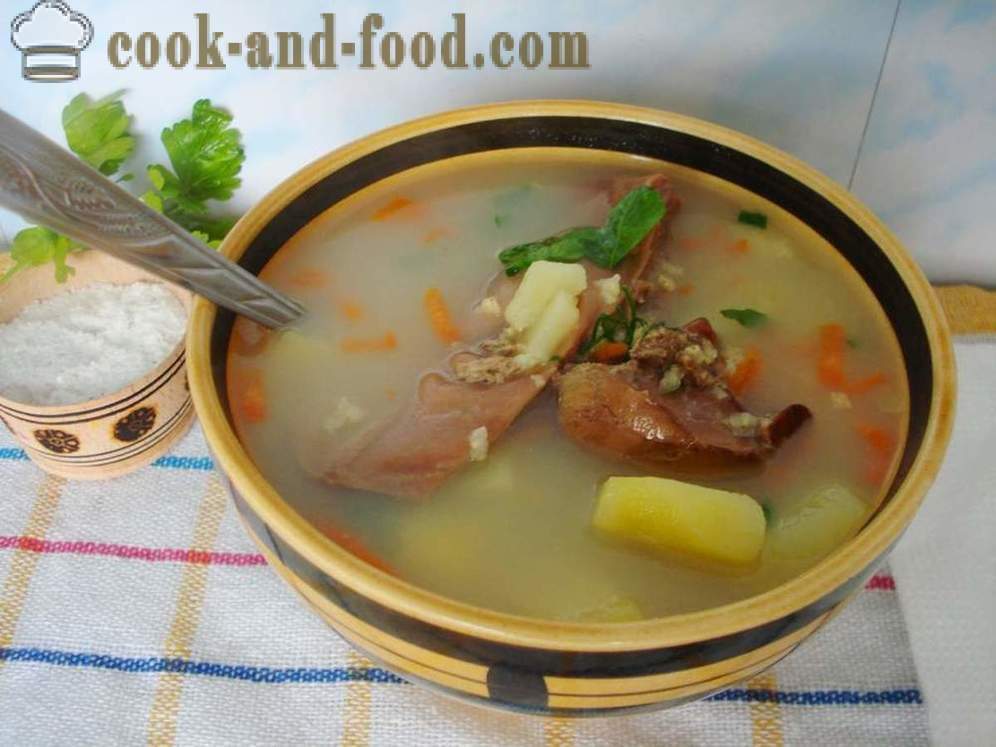 Sriuba sorų giblet - kaip virėjas sriuba su sorų, žingsnis po žingsnio receptas nuotraukomis