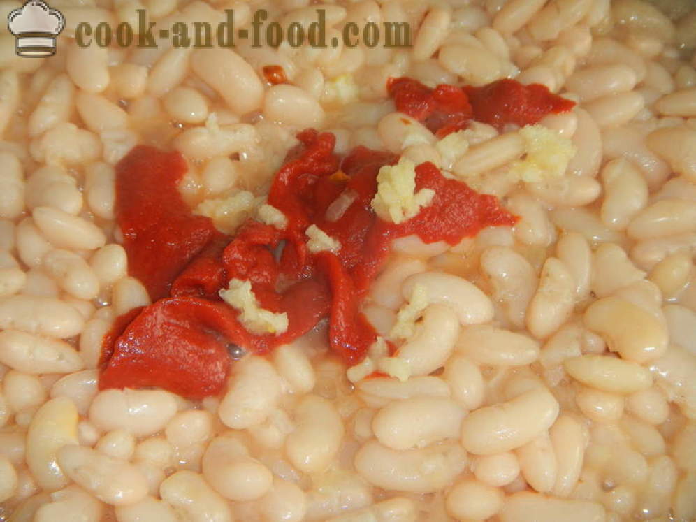 Lobio arba keptos pupelės pomidorų padaže - kaip virėjas Lobio pupelių, žingsnis po žingsnio receptas nuotraukomis