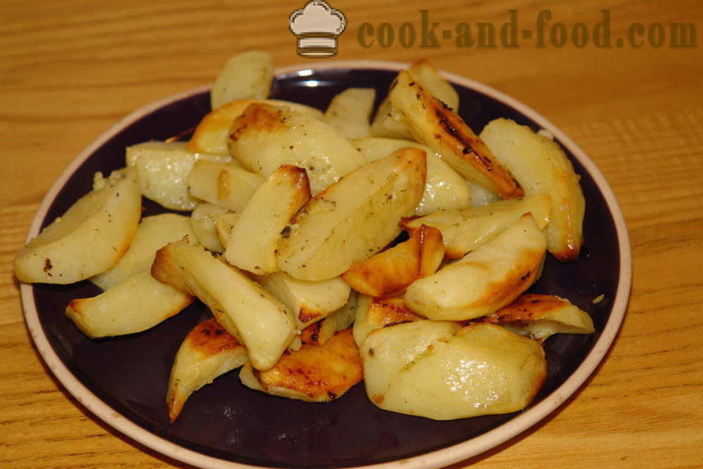 Bulvės keptos orkaitėje - kaip Bulvė riekeles orkaitėje, su po žingsnio receptas nuotraukomis žingsnio