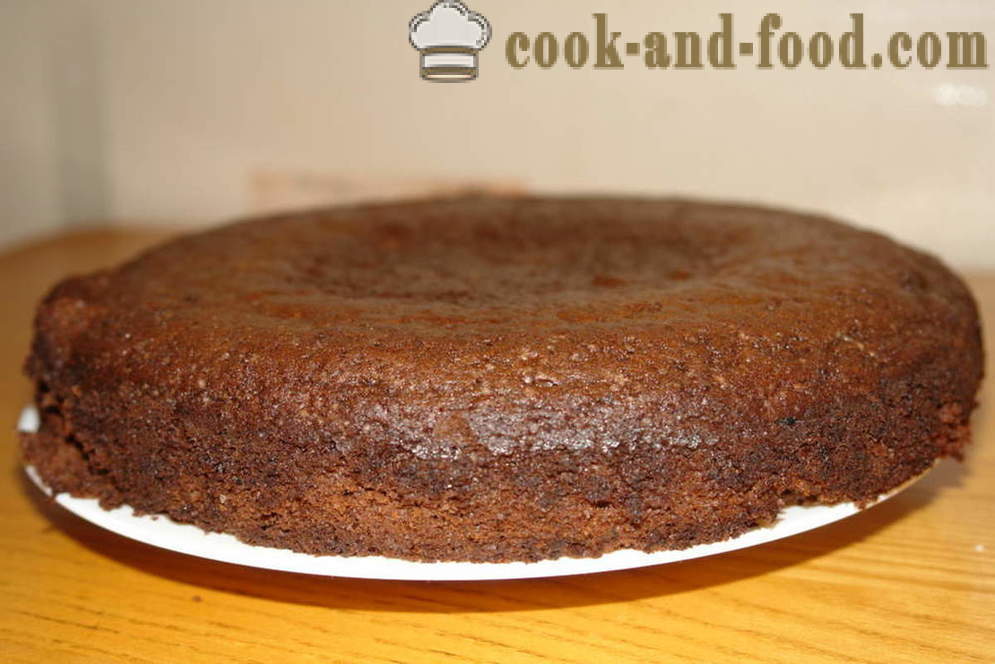 Skanus šokoladas kempinė pyragas su grietine - kaip padaryti šokolado tortas, žingsnis po žingsnio receptas nuotraukomis
