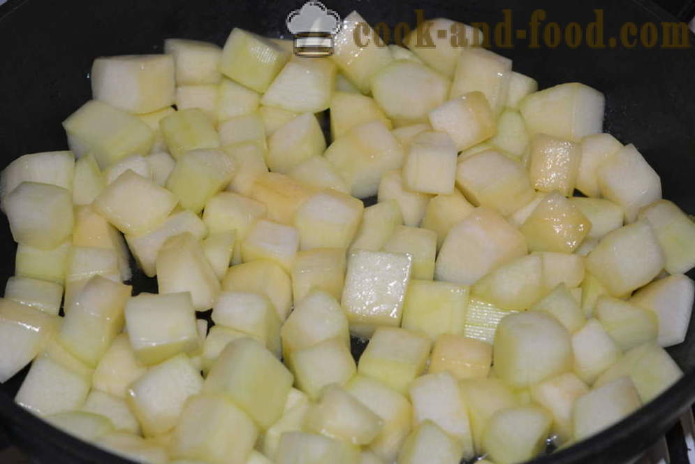 Daržovių troškinys su baklažanų ir cukinijų orkaitėje - kaip virėjas keptais baklažanų ir cukinijų, su žingsnis po žingsnio receptas nuotraukomis