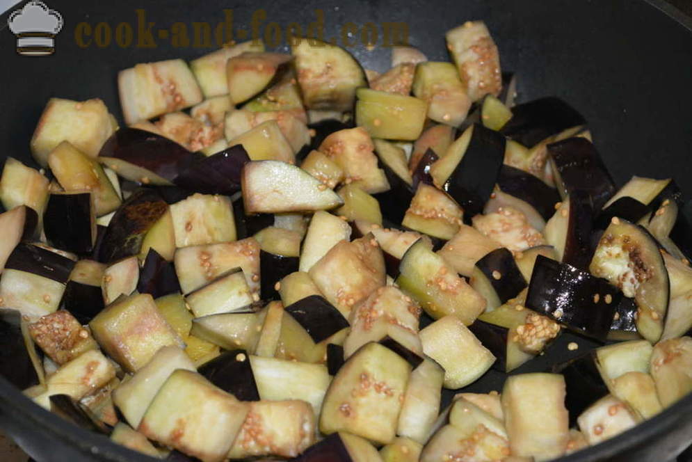 Daržovių troškinys su baklažanų ir cukinijų orkaitėje - kaip virėjas keptais baklažanų ir cukinijų, su žingsnis po žingsnio receptas nuotraukomis