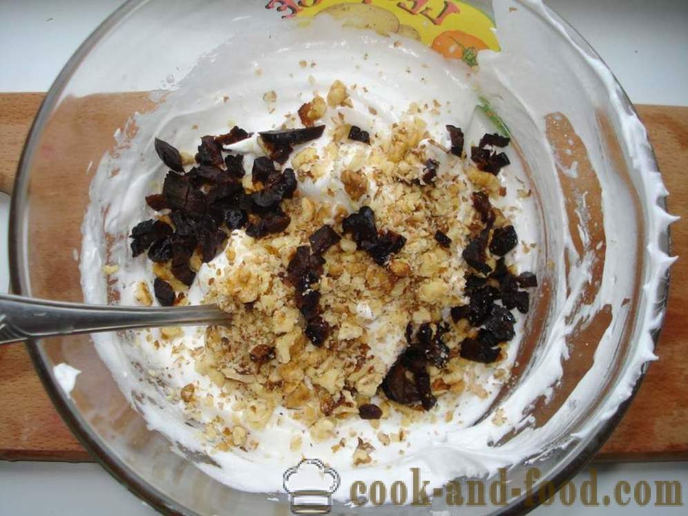 Meringue su riešutų ir džiovintų vaisių orkaitėje - Kaip virėjas namuose meringue, žingsnis po žingsnio receptas nuotraukomis