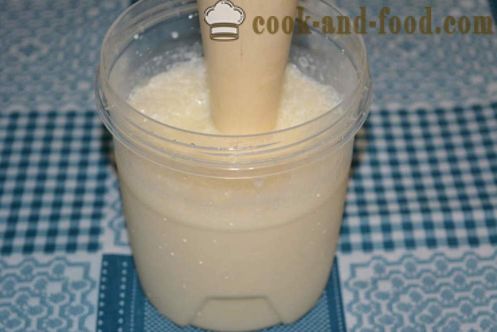 Pieno kokteilis su ledais ir bananų į maišytuvą - Kaip padaryti, kad milkshake namuose, žingsnis po žingsnio receptas nuotraukomis