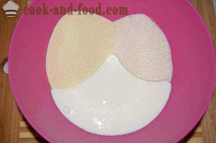 Manno ant jogurto su uogomis spanguolių, kepti be miltų orkaitėje - kaip pasiruošti jogurtas mana orkaitėje, su po žingsnio receptas nuotraukomis žingsnio