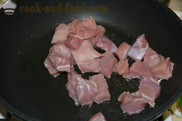 Skanus grikiai su mėsa keptuvėje - kaip virėjas grikių košė su mėsa, žingsnis po žingsnio receptas nuotraukomis
