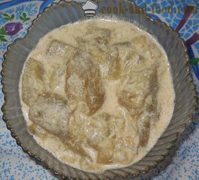 Baklažanų troškinta grietine su česnaku, kaip grybų - kaip virėjas baklažanai troškinti su grietine, žingsnis po žingsnio receptas nuotraukomis