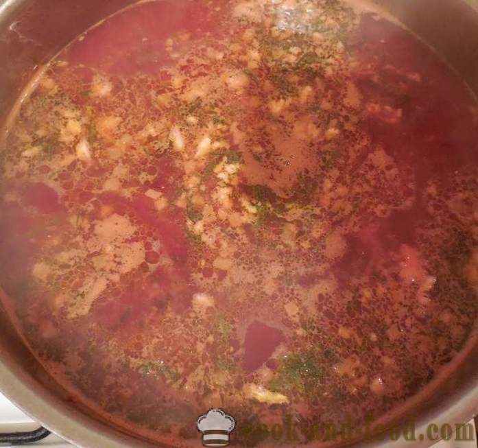 Klasika, karšta sriuba burokėlių sriuba su mėsa - kaip virti burokėlių sriubą, žingsnis po žingsnio receptas nuotraukomis