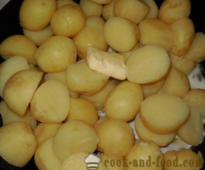 Skanus naujos bulvės grietine su krapais ir česnaku - kaip virėjas skanus šviežių bulvių, paprastą receptą su nuotrauka