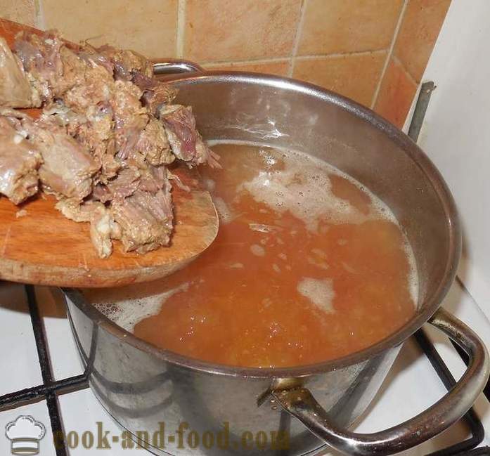 Skanus naminis sriuba su pupelėmis Ukrainos - kaip virėjas sriuba su pupelėmis ukrainiečių - žingsnis po žingsnio receptas nuotraukomis
