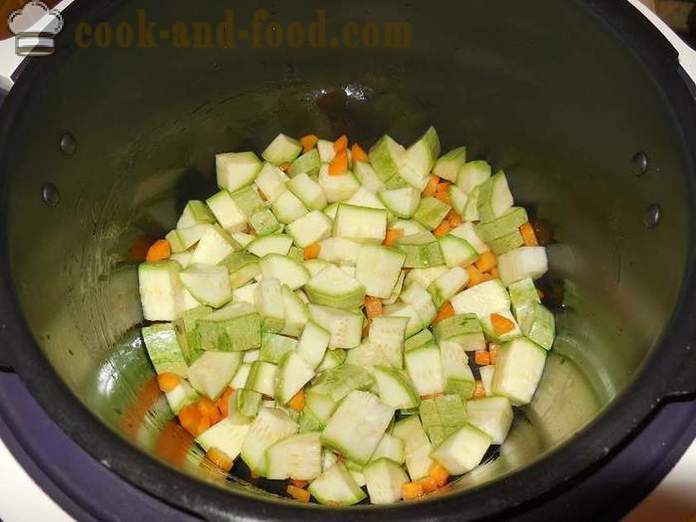 Daržovių troškinys su cukinija, kopūstų ir bulvių multivarka - kaip virėjas daržovių troškinys - receptas žingsnis po žingsnio, su nuotraukomis