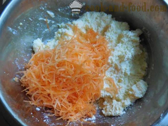 Varškės sūrio pyragai su morkomis į multivarka - kaip virėjas morkų sūrio - tai žingsnis po žingsnio receptas nuotraukomis