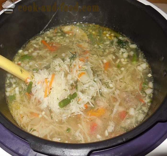 Sriuba rauginti kopūstai į multivarka - kaip virėjas rūgštų sriuba su kalba ir apsirengęs su česnakais ir šonine, žingsnis po žingsnio receptai su nuotraukomis.