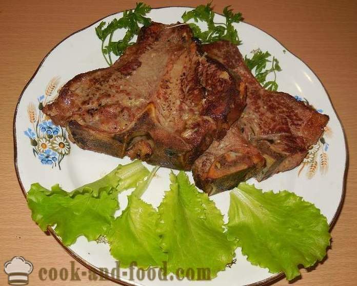 Skanus ir sultingas jautienos kepsnys arba kiaulienos Ti Bon - virti visiškai skrudinimo mėsos - žingsnis po žingsnio receptas nuotraukomis