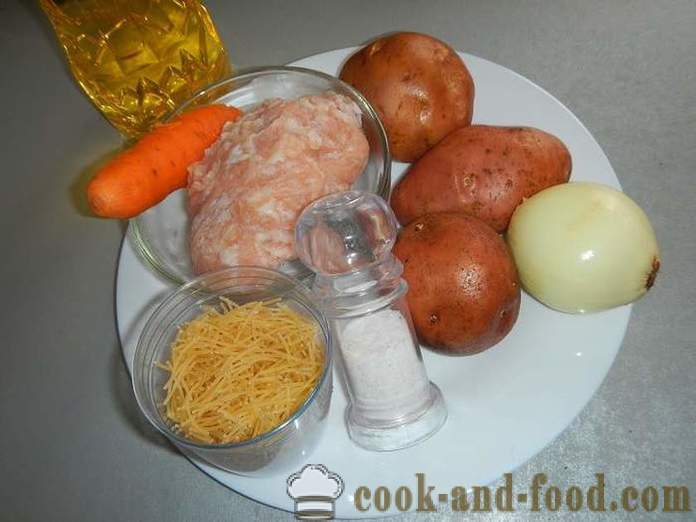 Skanus sriuba su frikadelėmis ir makaronais - po žingsnio receptas žingsnis su nuotraukomis, kaip virėjas sriuba su frikadelėmis