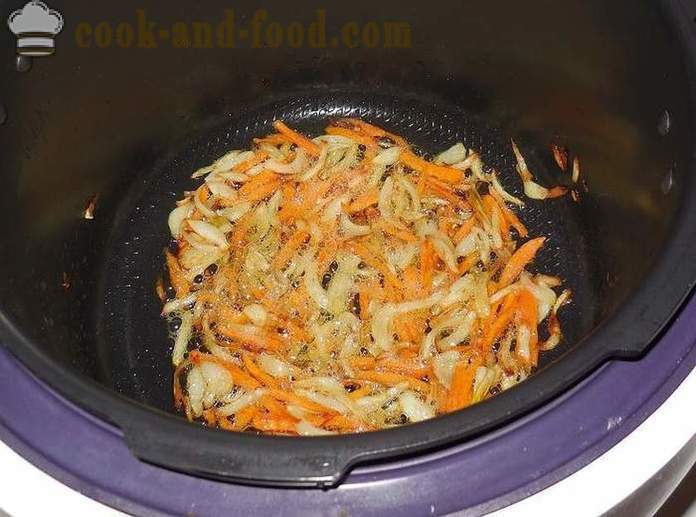 Vištienos kepenėlės su svogūnų kremas - Kaip virėjas kepenėlės su grietinės į multivarka, žingsnis po žingsnio receptai su nuotraukomis.