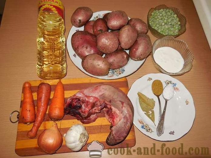 Daržovių troškinys iš multivarka, su mėsa ir bulvėmis - kaip virėjas jautienos troškinys į multivarka, žingsnis po žingsnio receptai su nuotraukomis.