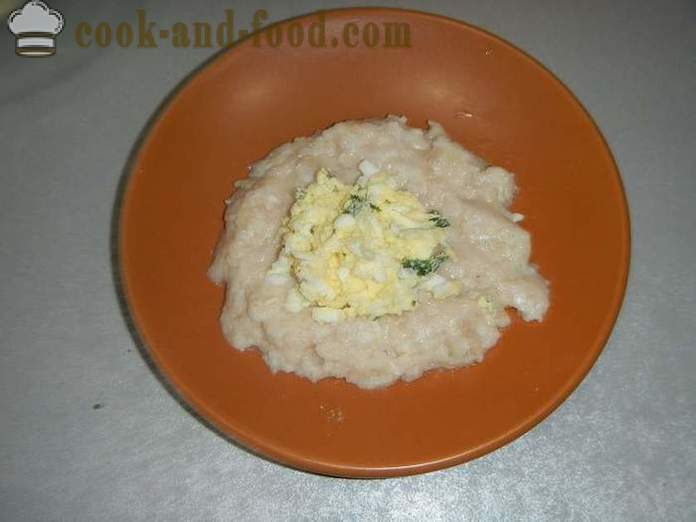 Skanus kukuliai įdaryti kiaušinių ir sūrio - kaip virėjas kukuliai su įdaru, žingsnis po žingsnio receptai su nuotraukomis.