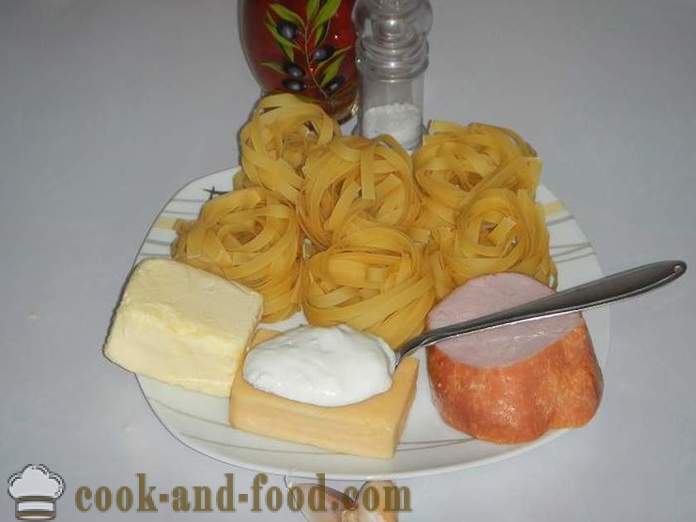Lizdą Makaronai su sūrio padažu ir eršketų. Kaip virėjas makaronų lizdą - receptas su nuotraukomis, žingsnis po žingsnio.