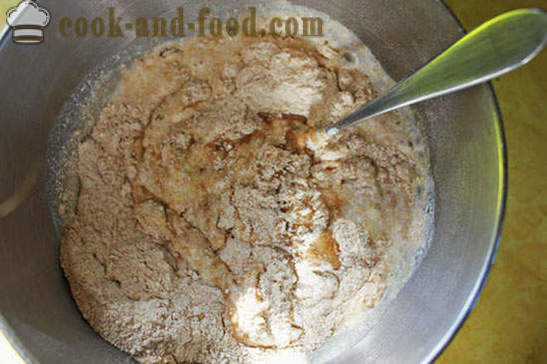Duona be mielių ir Fermentiniai jogurto, kepamas orkaitėje - kviečių - rugių, naminis paprastas receptas su nuotrauka