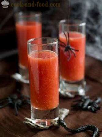 Pomidorų sriuba Gazpacho ar Helovinas receptas: nealkoholinis gėrimas pomidorų 