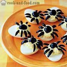 Įdaryti kiaušiniai ar užkandžiais Halloween receptai: 